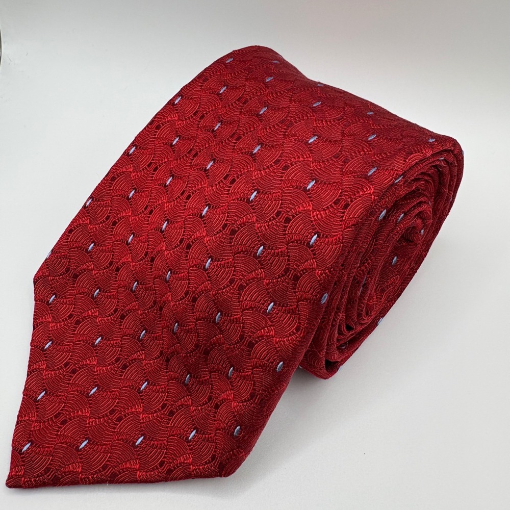 Robert Talbott "Best Of Class" Red Pattern Silk Tie x Satel's 61x4"